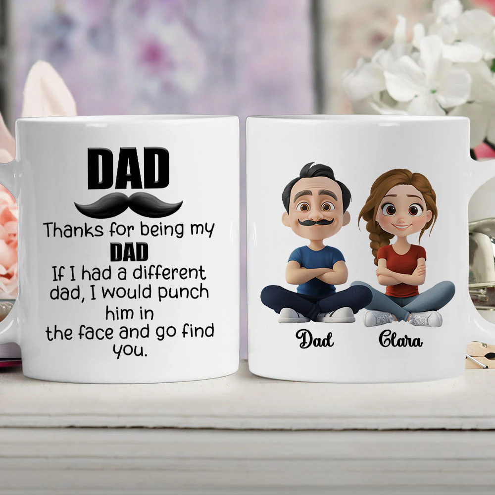 Funny Dad Appreciation - Personalized Custom Coffee Mug - Image 2