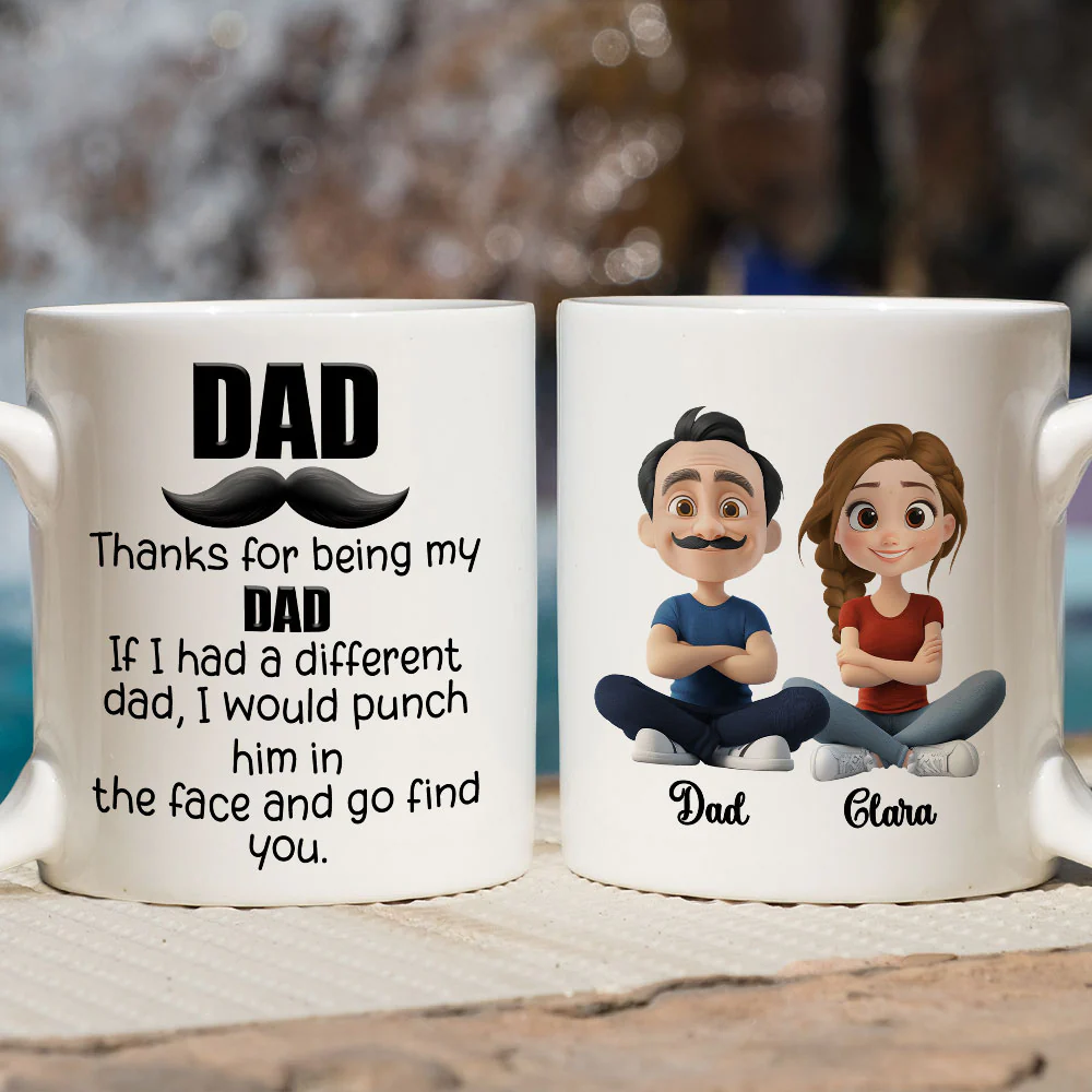 Funny Dad Appreciation - Personalized Custom Coffee Mug - Image 3