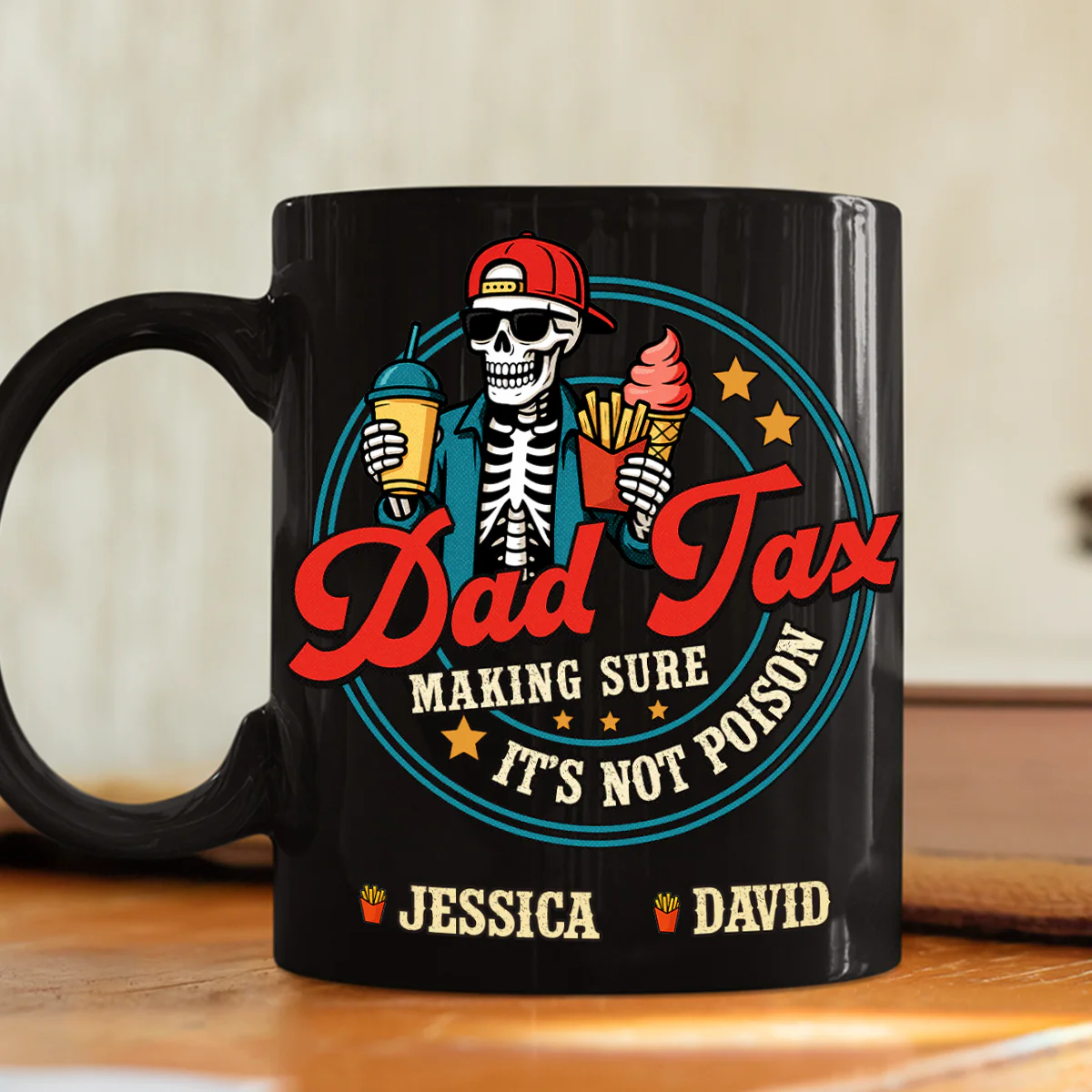 Funny Dad Tax - Personalized Custom Coffee Mug - Image 2
