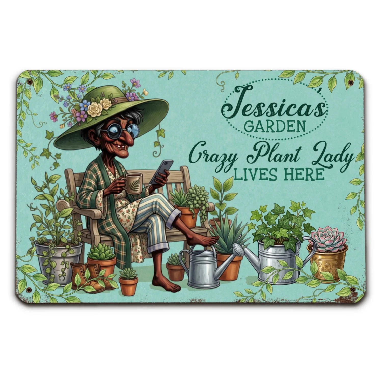 Funny Garden - Personalized Custom Metal Sign - Image 5
