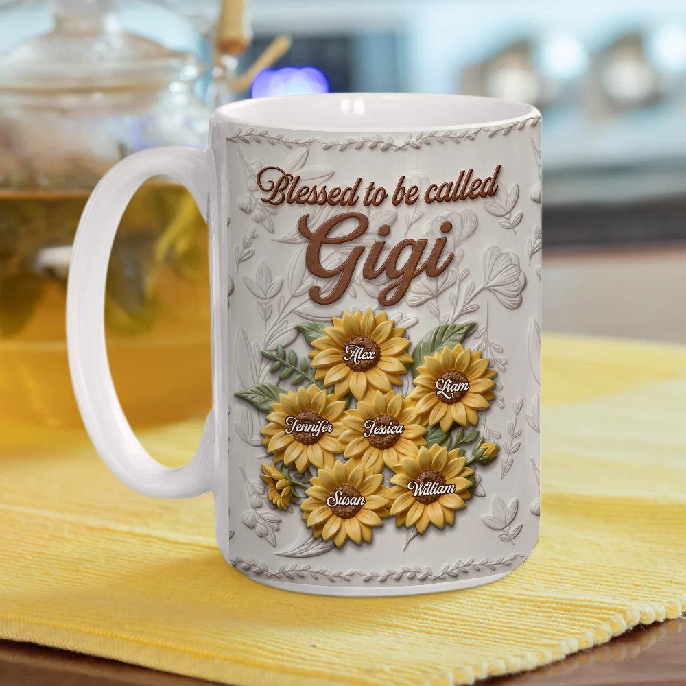Garden Flower - Personalized Custom 3D Inflated Effect Mug - Image 6