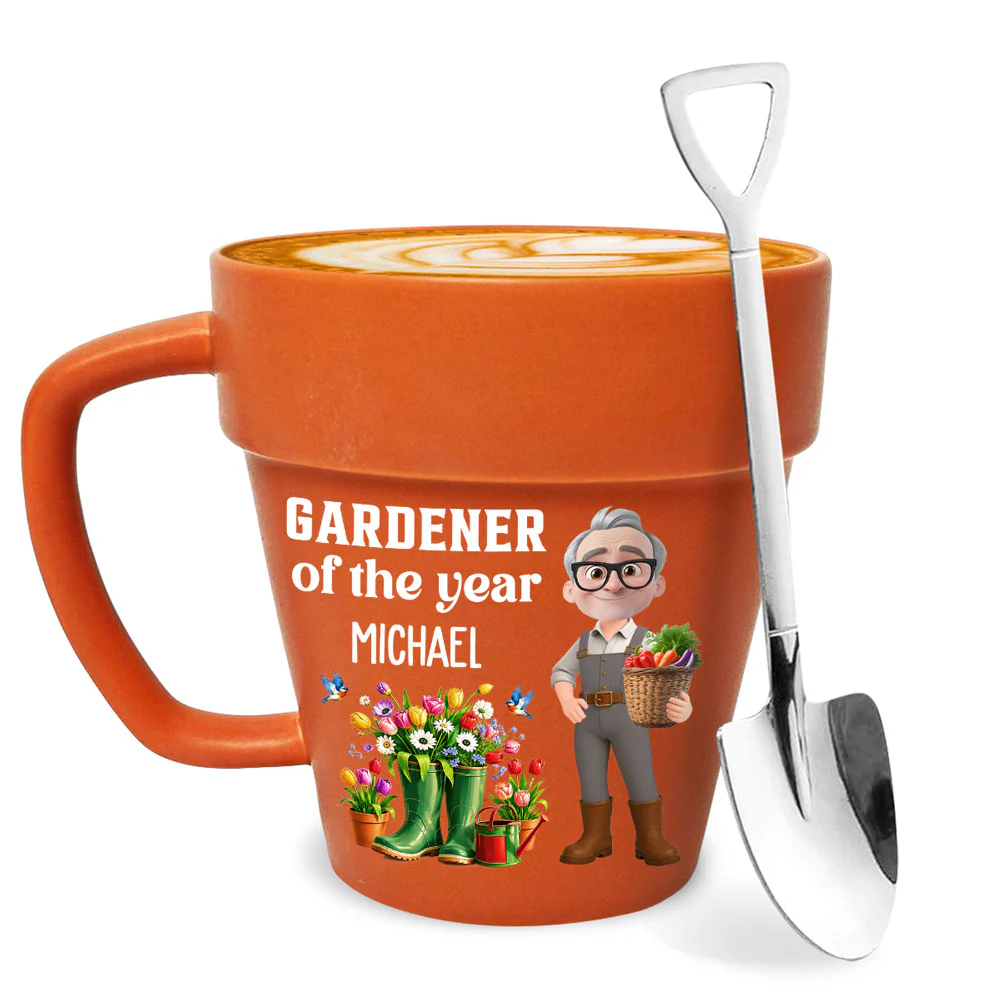 Gardener Of The Year - Personalized Custom Plant Pot Mug