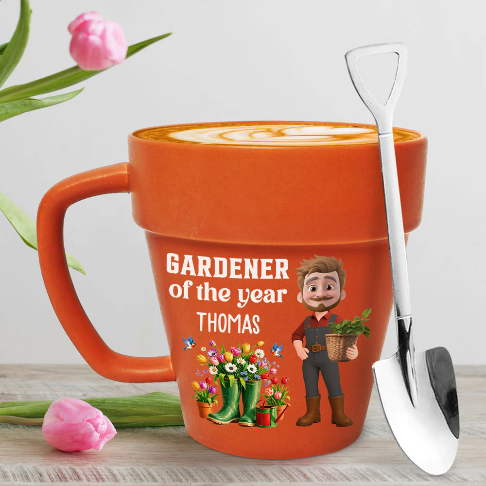Gardener Of The Year - Personalized Custom Plant Pot Mug - Image 4