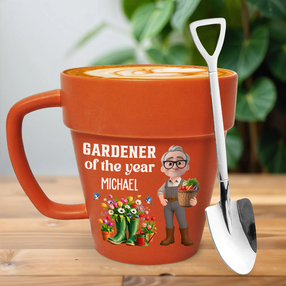 Gardener Of The Year - Personalized Custom Plant Pot Mug - Image 5