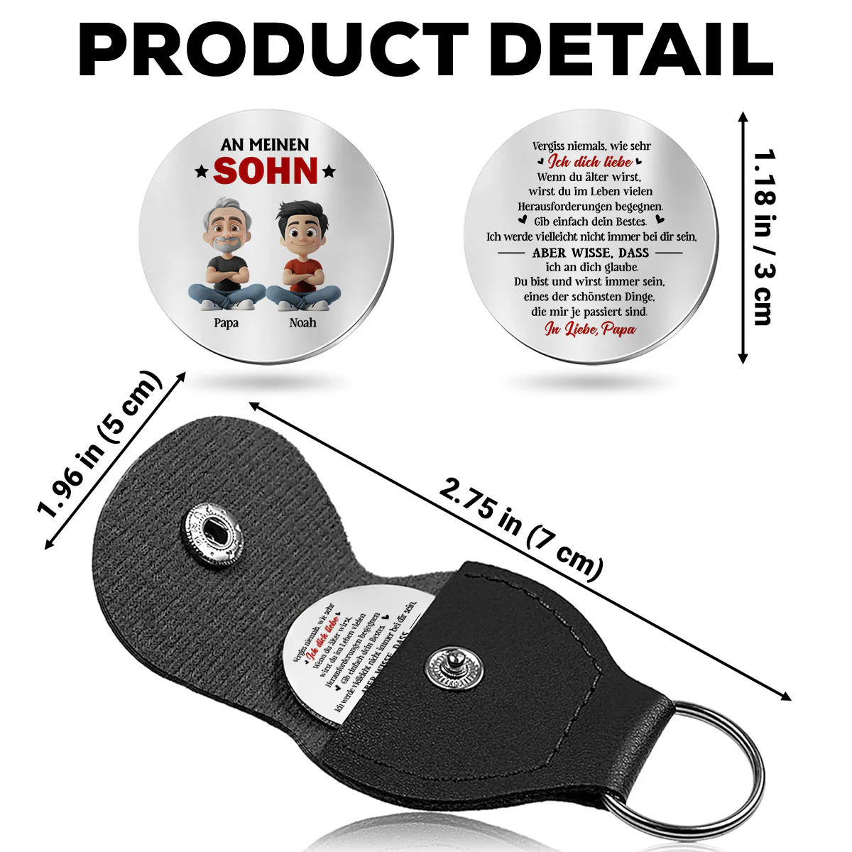 Gib Dein Bestes Sohn – Personalisierte Pocket Umarmung - Image 6