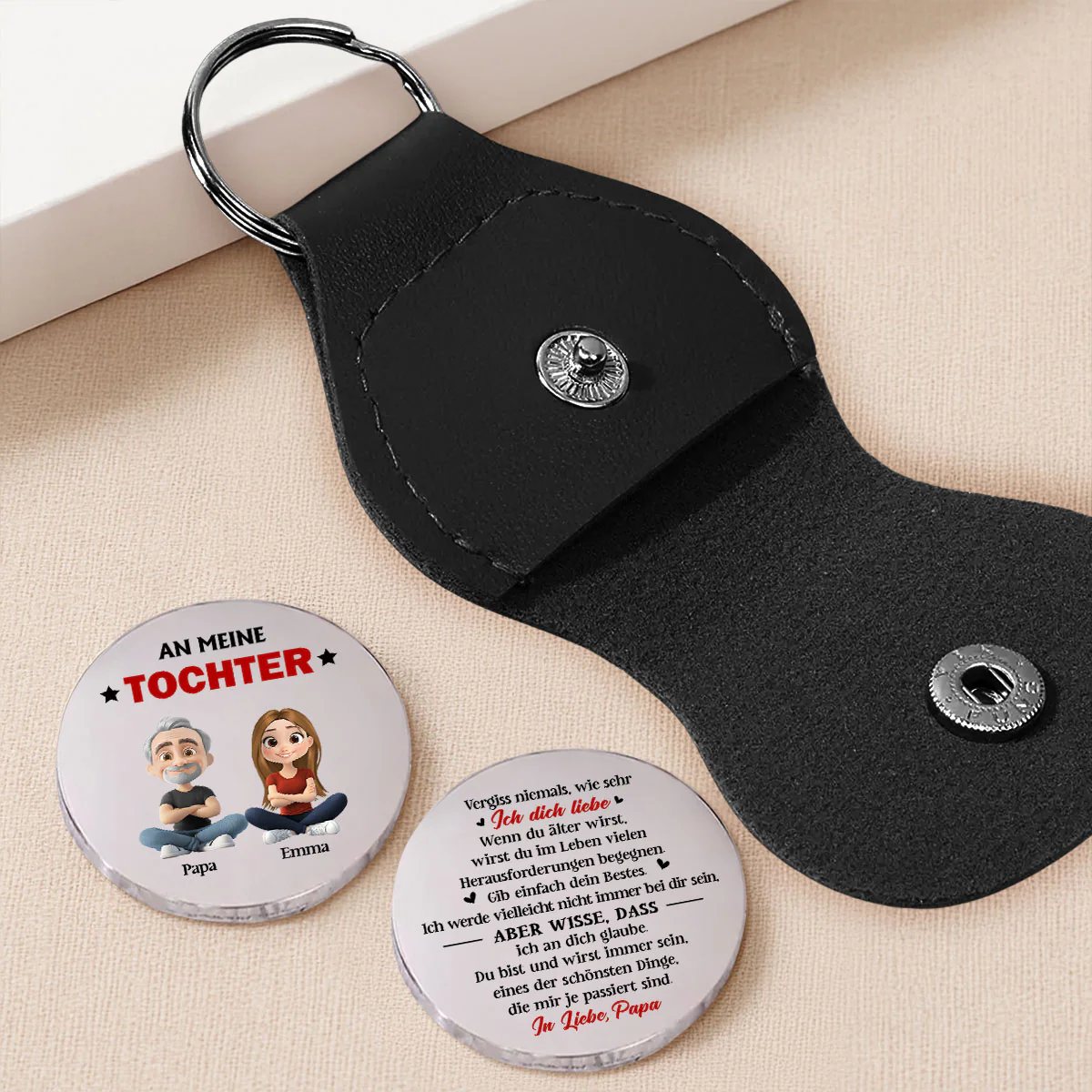 Gib Dein Bestes Tochter - Personalisierte Pocket Umarmung - Image 2