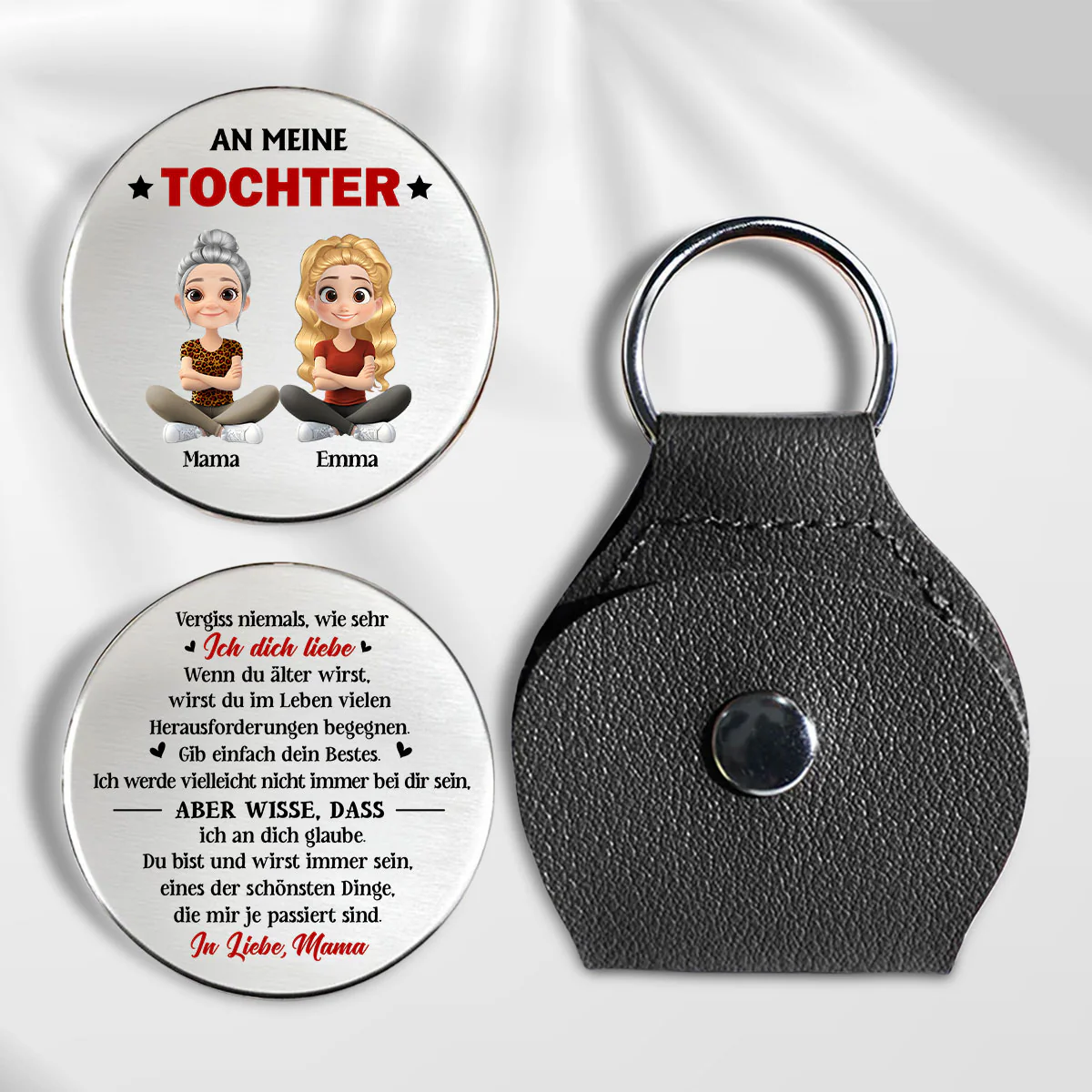 Gib Immer Dein Bestes Tochter - Personalisierte Pocket Umarmung