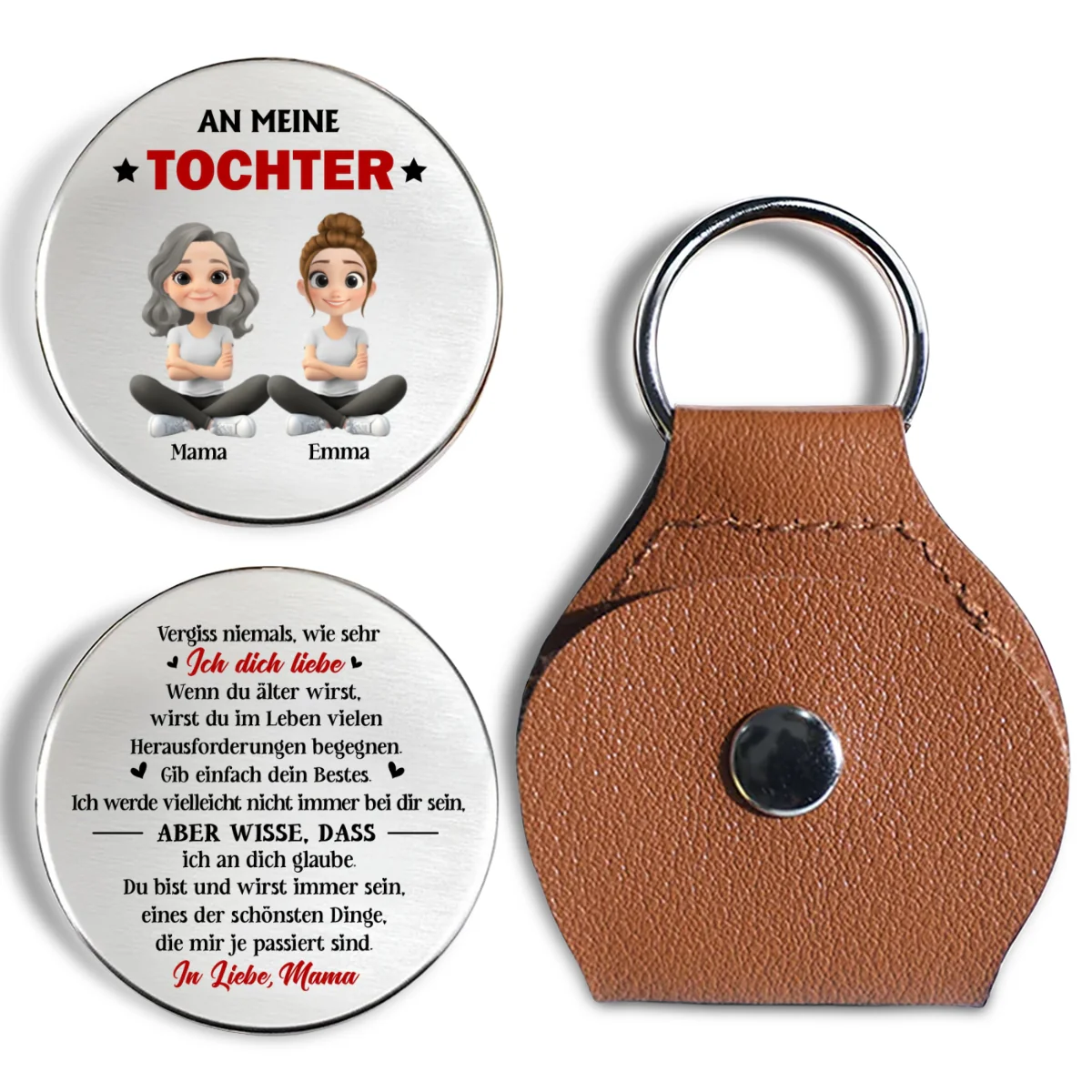 Gib Immer Dein Bestes Tochter - Personalisierte Pocket Umarmung - Image 6