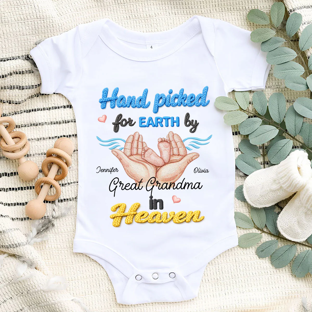 Gift From Heaven - Personalized Custom Baby Onesie - Image 3