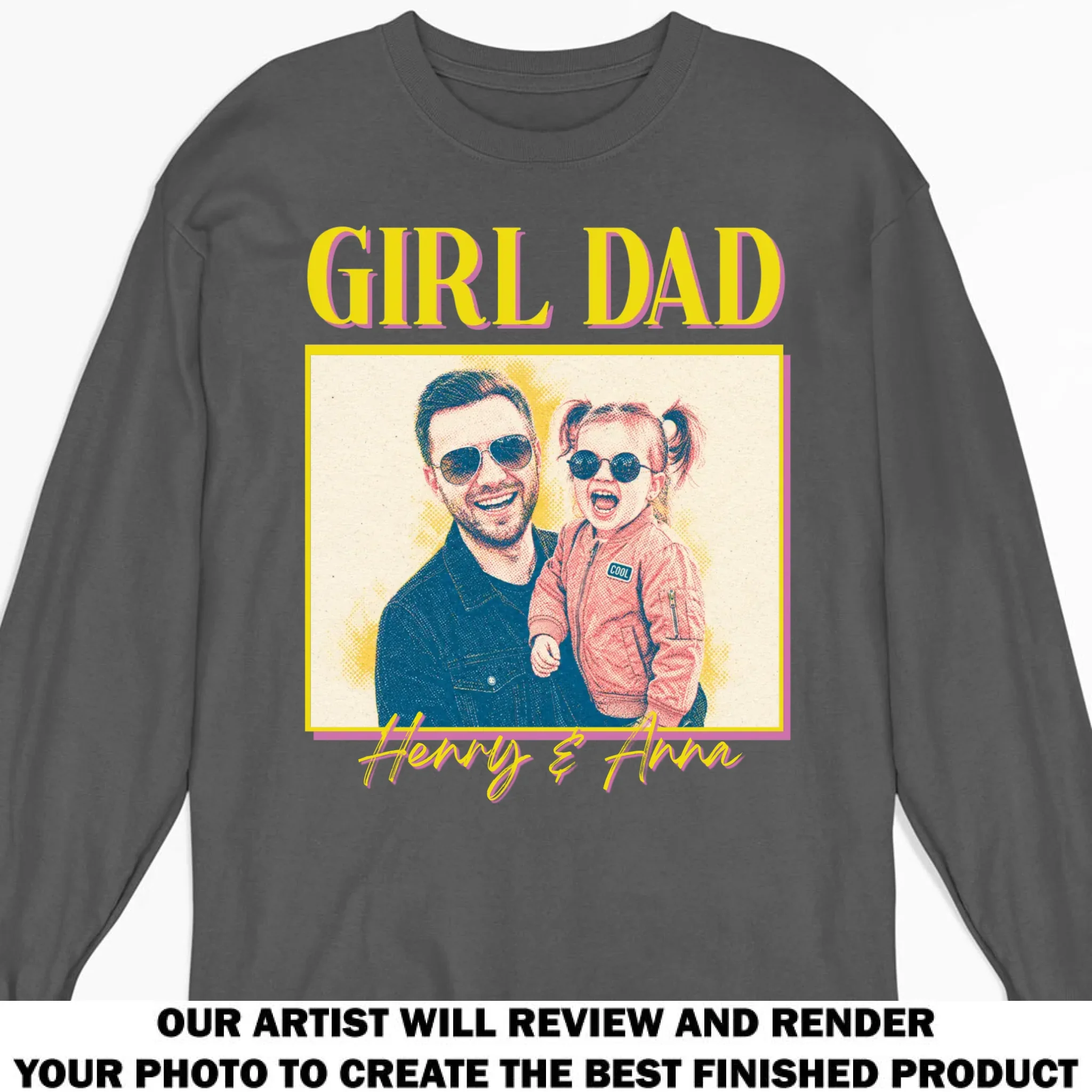 Girl Dad - Personalized Custom Shirt - Image 11