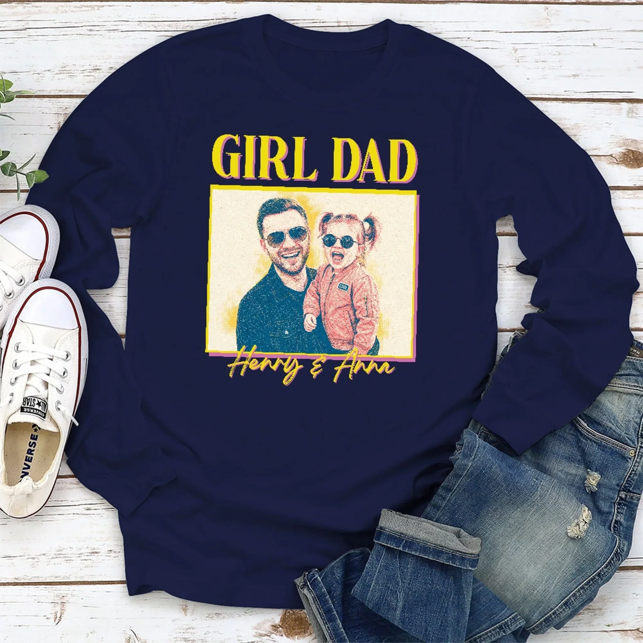 Girl Dad - Personalized Custom Shirt - Image 2