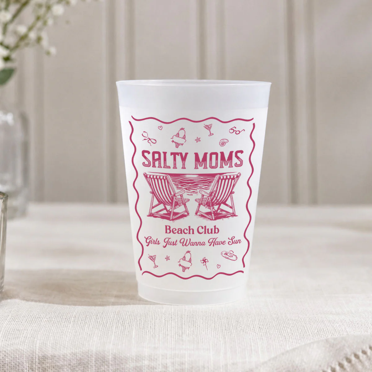 Girls Just Wanna Have Sun - Personalized Custom Frosted Cup