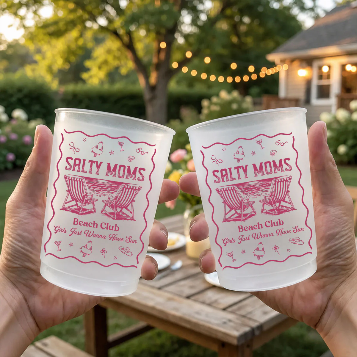 Girls Just Wanna Have Sun - Personalized Custom Frosted Cup - Image 5
