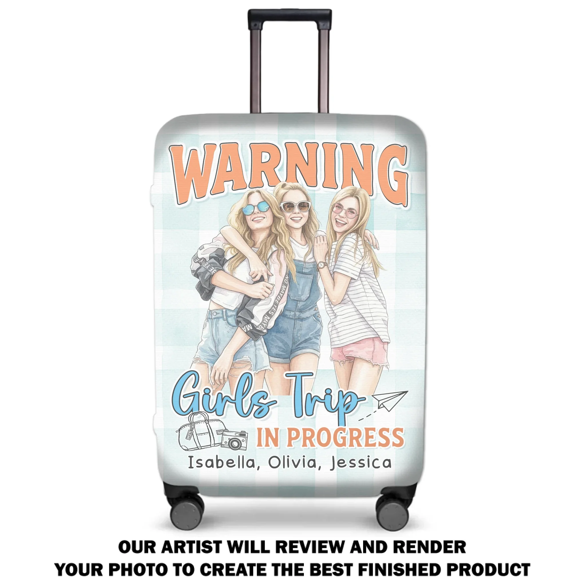 Girls Trip Loading - Personalized Custom Luggage Cover - Image 7
