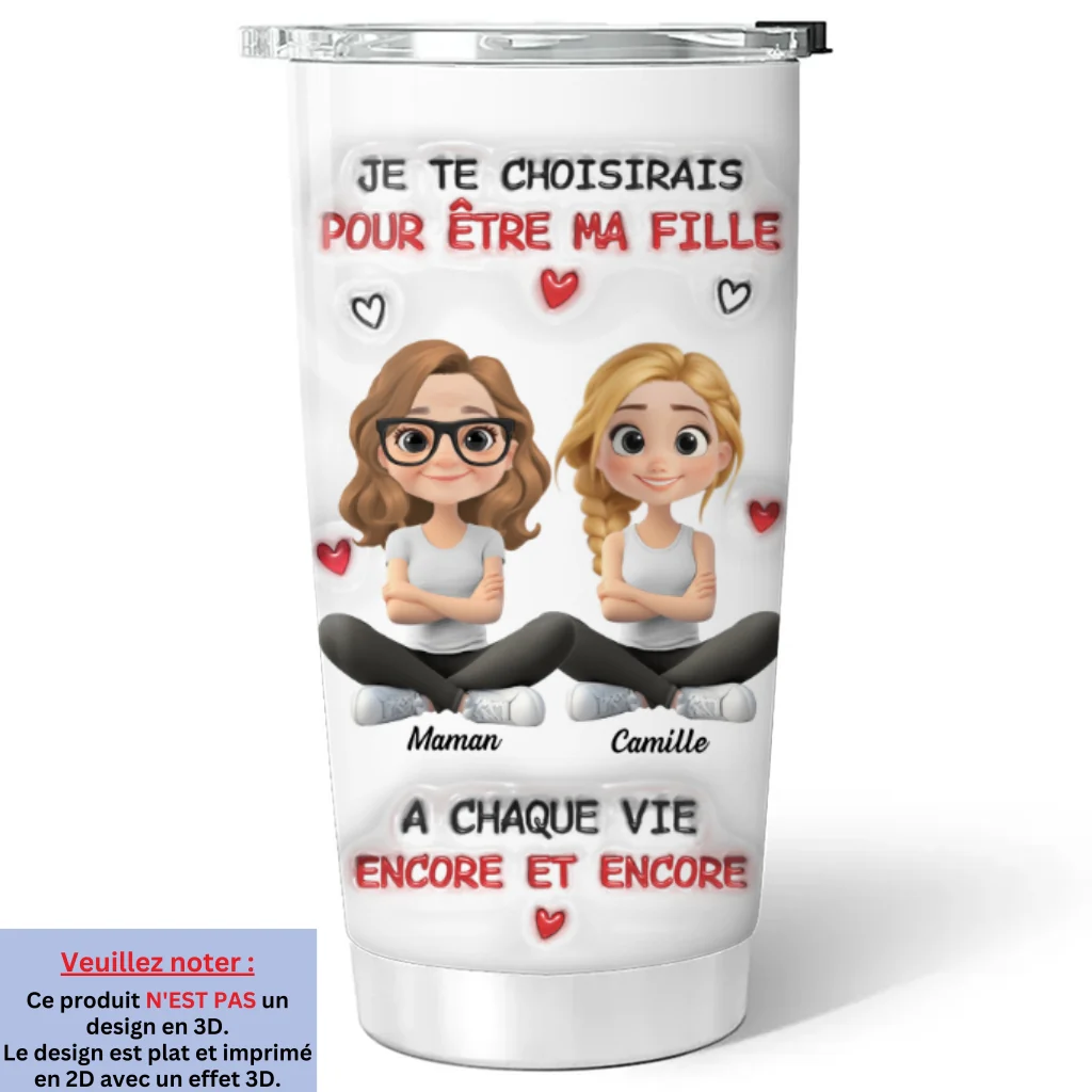 Gobelet Personnalisé En Effet 3D Gonflé - Toujours Te Choisir - Image 6