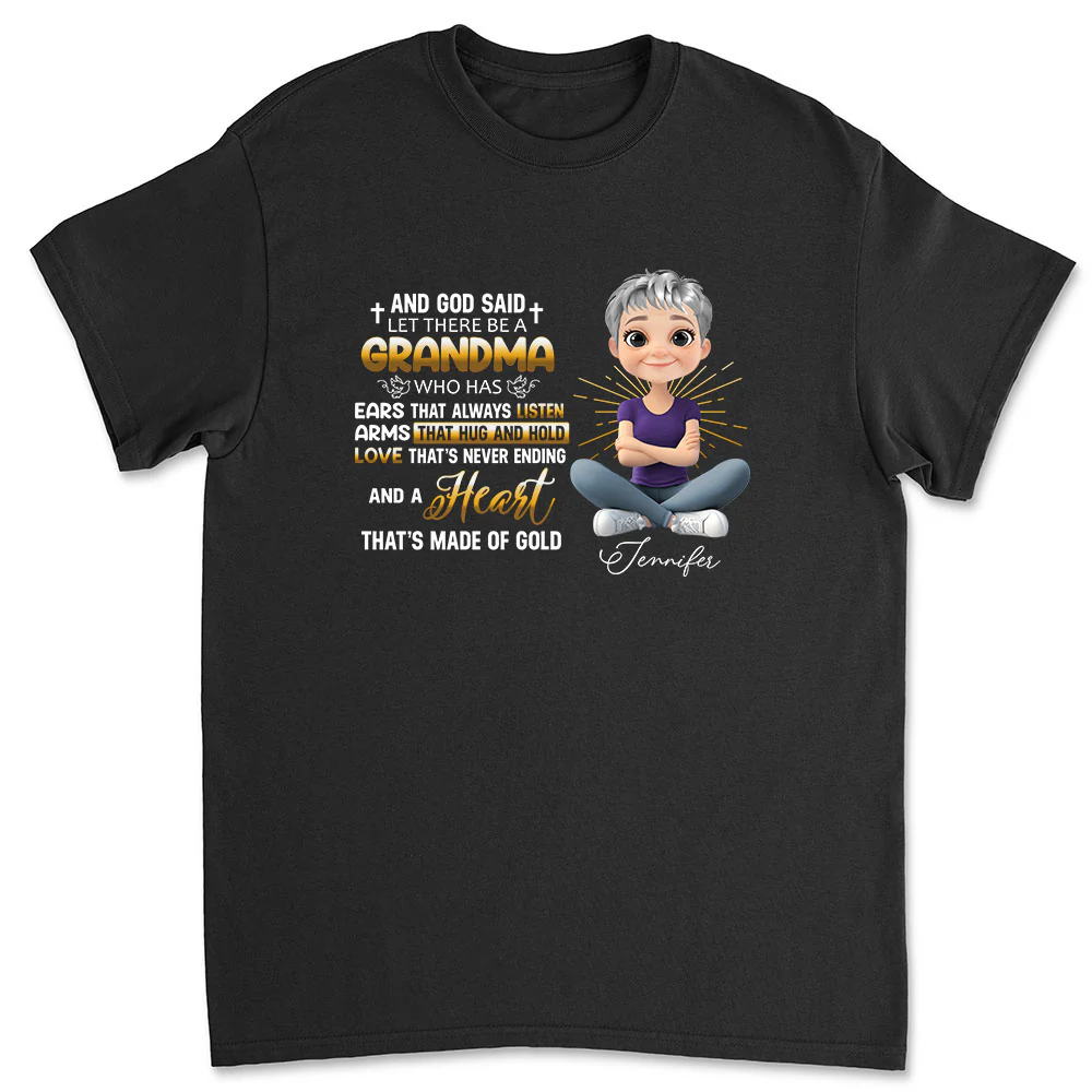 God Made Grandma - Personalized Custom Shirt