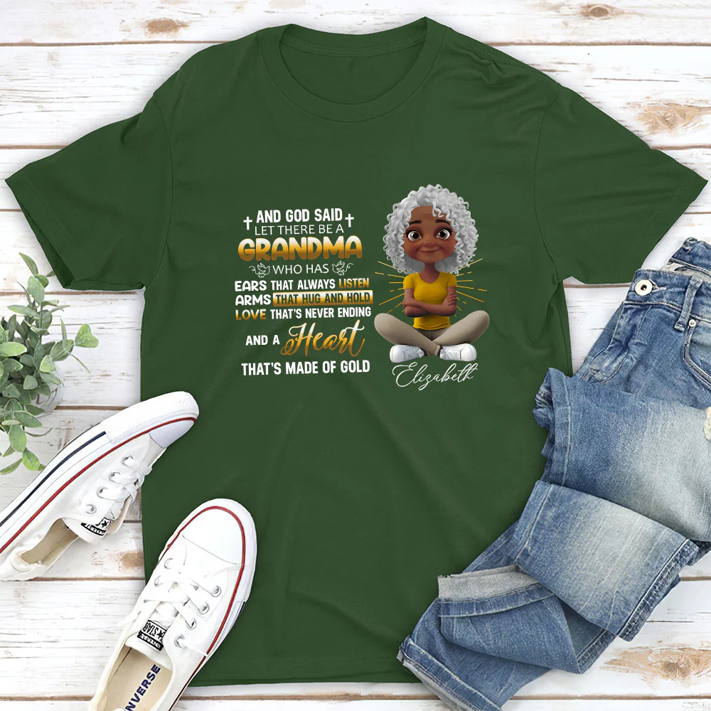 God Made Grandma - Personalized Custom Shirt - Image 3