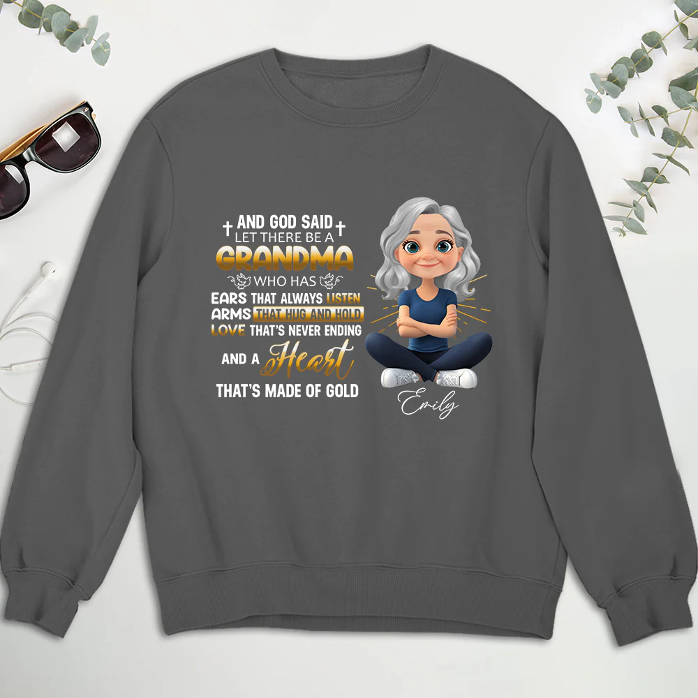 God Made Grandma - Personalized Custom Shirt - Image 5