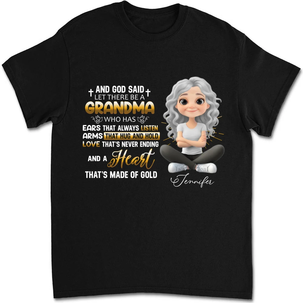 God Made Grandma - Personalized Custom Shirt - Image 6