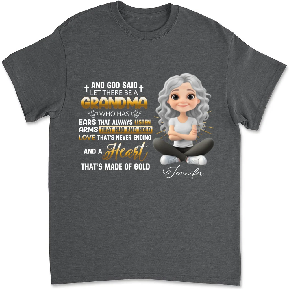 God Made Grandma - Personalized Custom Shirt - Image 7