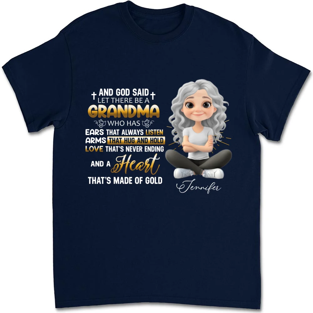 God Made Grandma - Personalized Custom Shirt - Image 9
