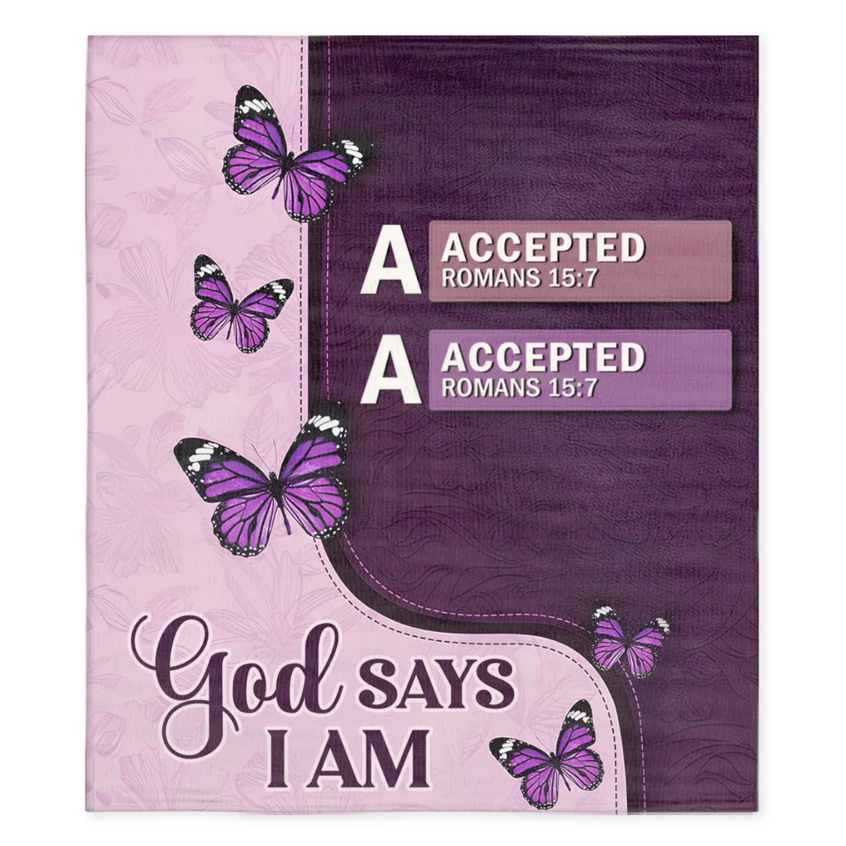 God Says - Personalized Custom Fleece Blanket - Image 6