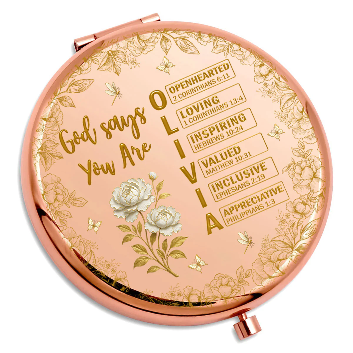 God Says You Are Bible - Personalized Custom Compact Mirror - Image 4