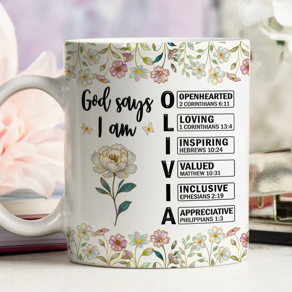 God Says You Are Mother Of Pearl - Personalized Custom Coffee Mug - Image 4