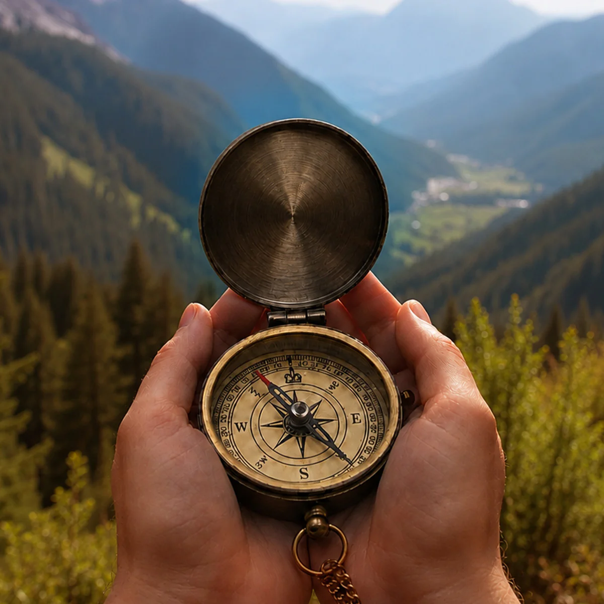 Gold Best Dad - Personalized Custom Pocket Compass - Image 4