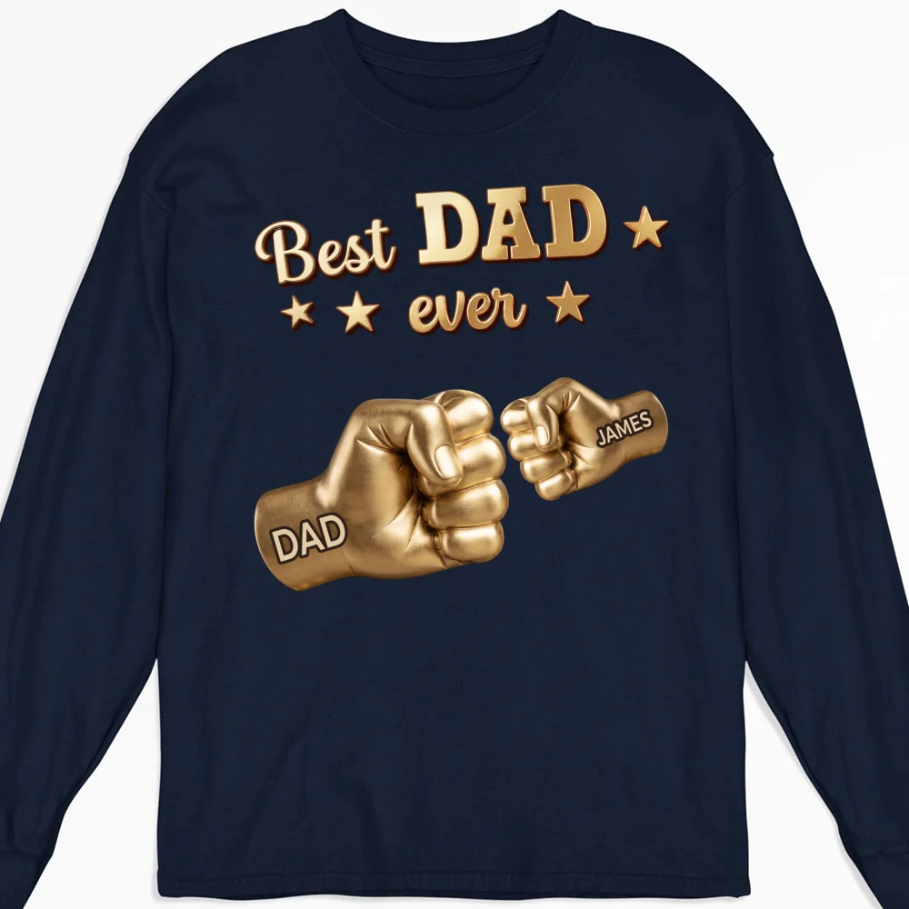 Gold Best Dad - Personalized Custom Shirt - Image 12