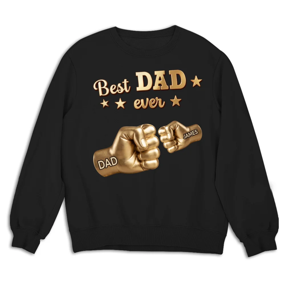 Gold Best Dad - Personalized Custom Shirt - Image 13