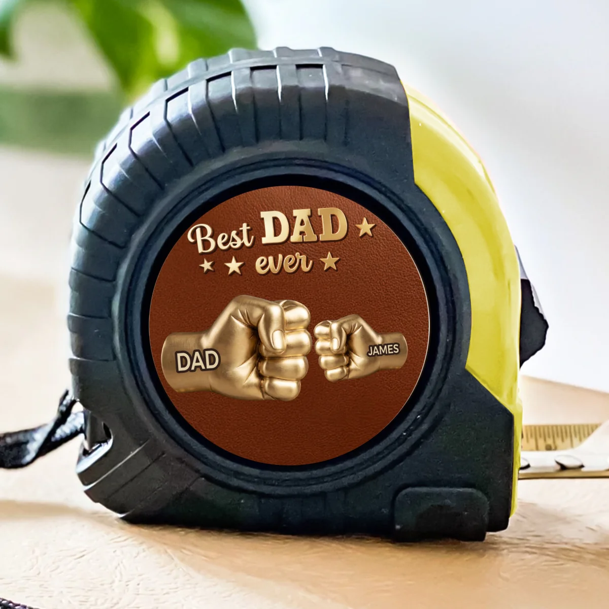Gold Best Dad - Personalized Custom Tape Measure - Image 5