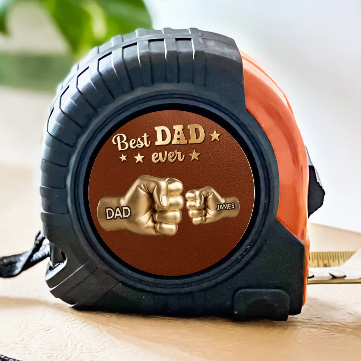 Gold Best Dad - Personalized Custom Tape Measure - Image 6