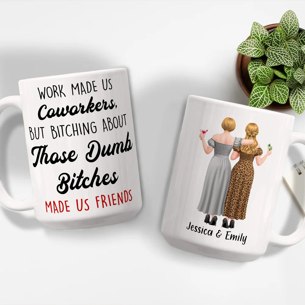 Gossip Turned Coworkers Into Friends - Personalized Custom Coffee Mug - Image 3