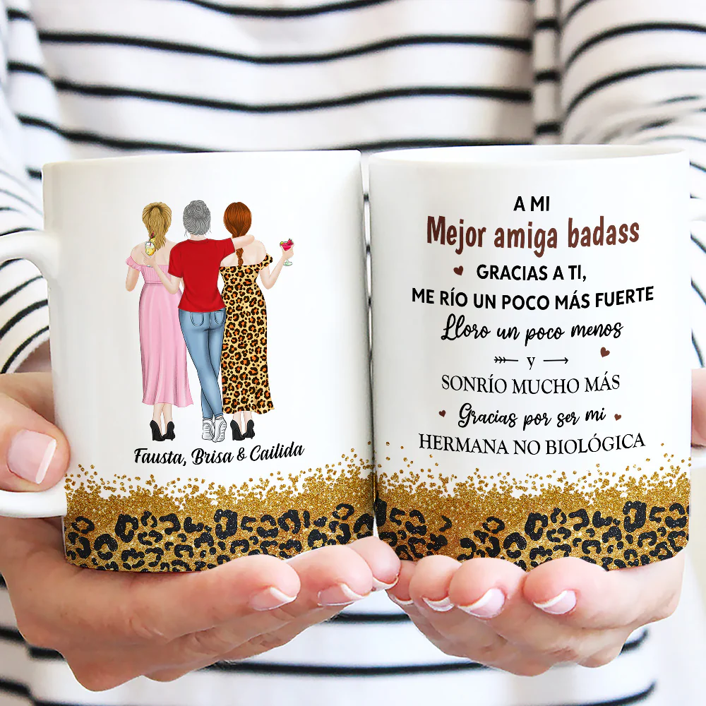 Gracias A Ti Me Río Un Poco Más Fuerte – Taza de café personalizada - Image 2