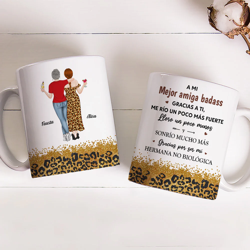 Gracias A Ti Me Río Un Poco Más Fuerte – Taza de café personalizada - Image 3