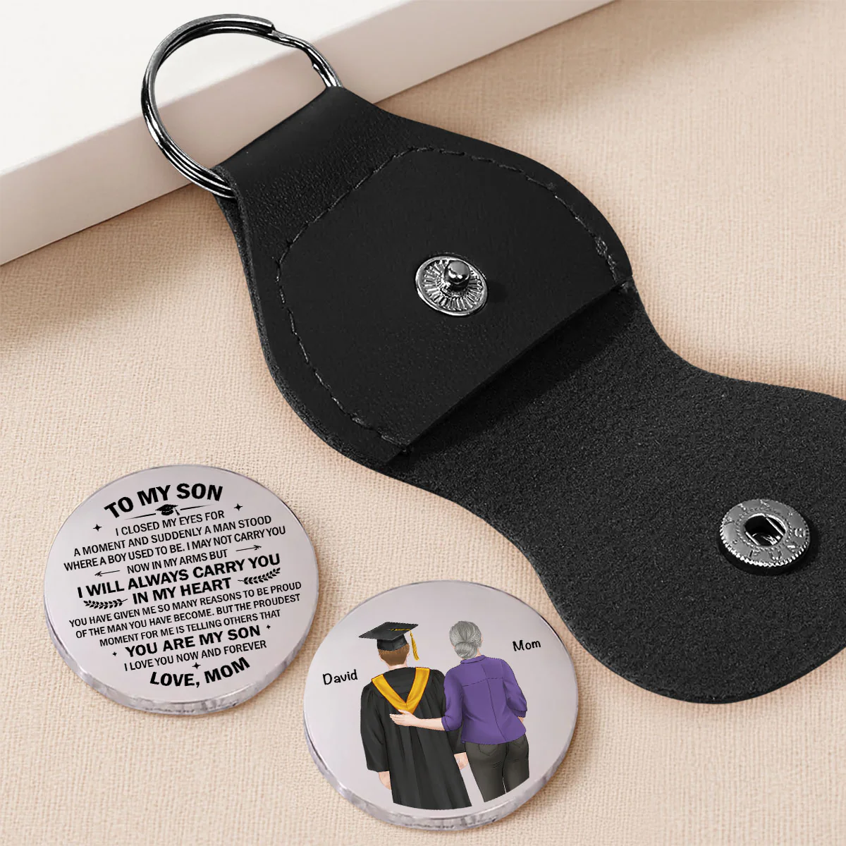 Graduation Gift Proud Son - Personalized Custom Pocket Hug - Image 2