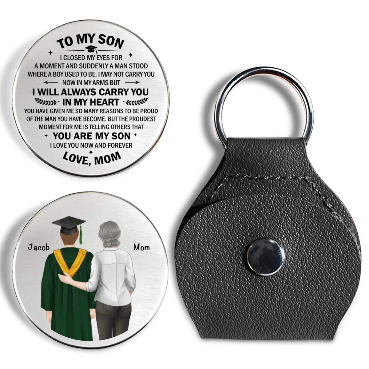 Graduation Gift Proud Son - Personalized Custom Pocket Hug - Image 6