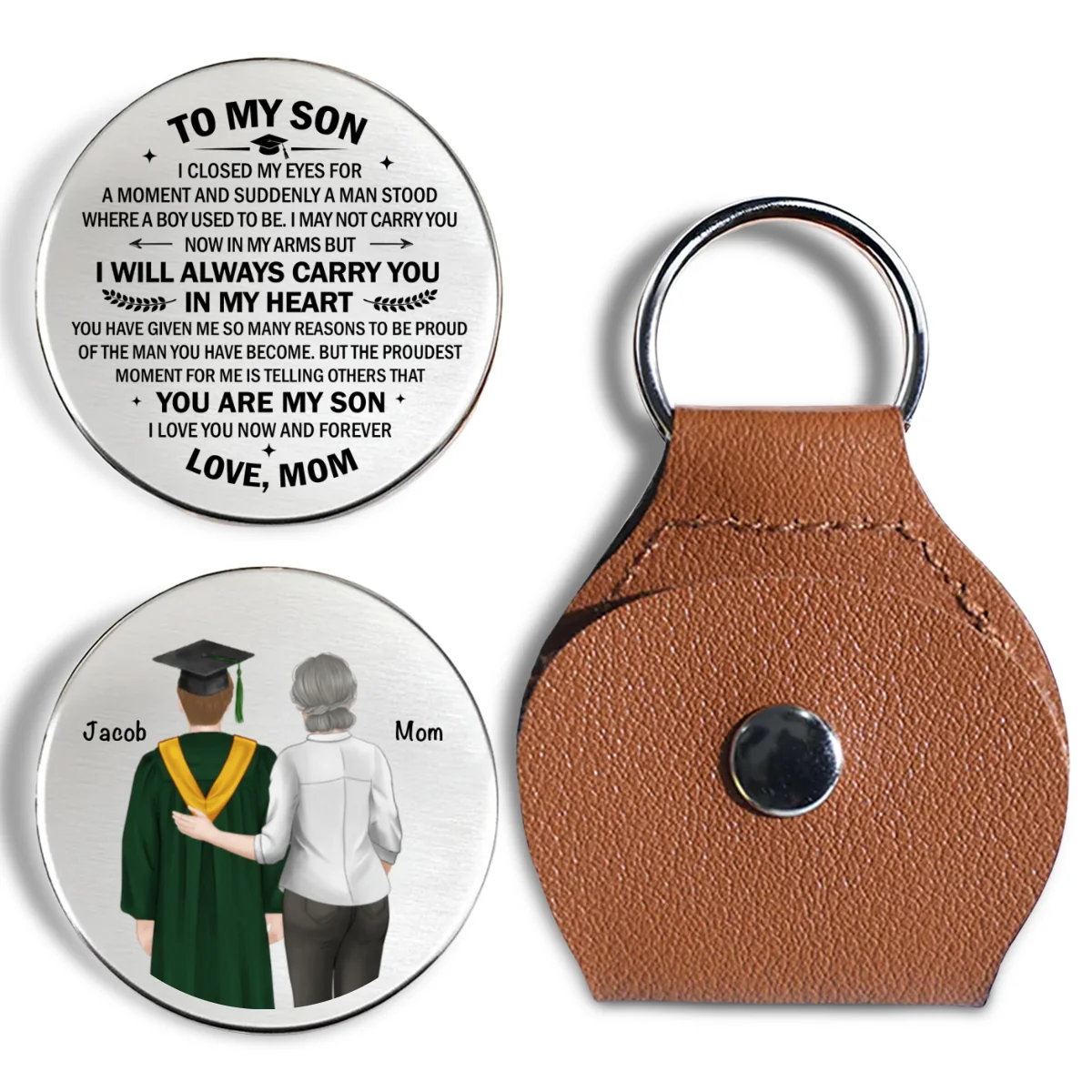 Graduation Gift Proud Son - Personalized Custom Pocket Hug - Image 7