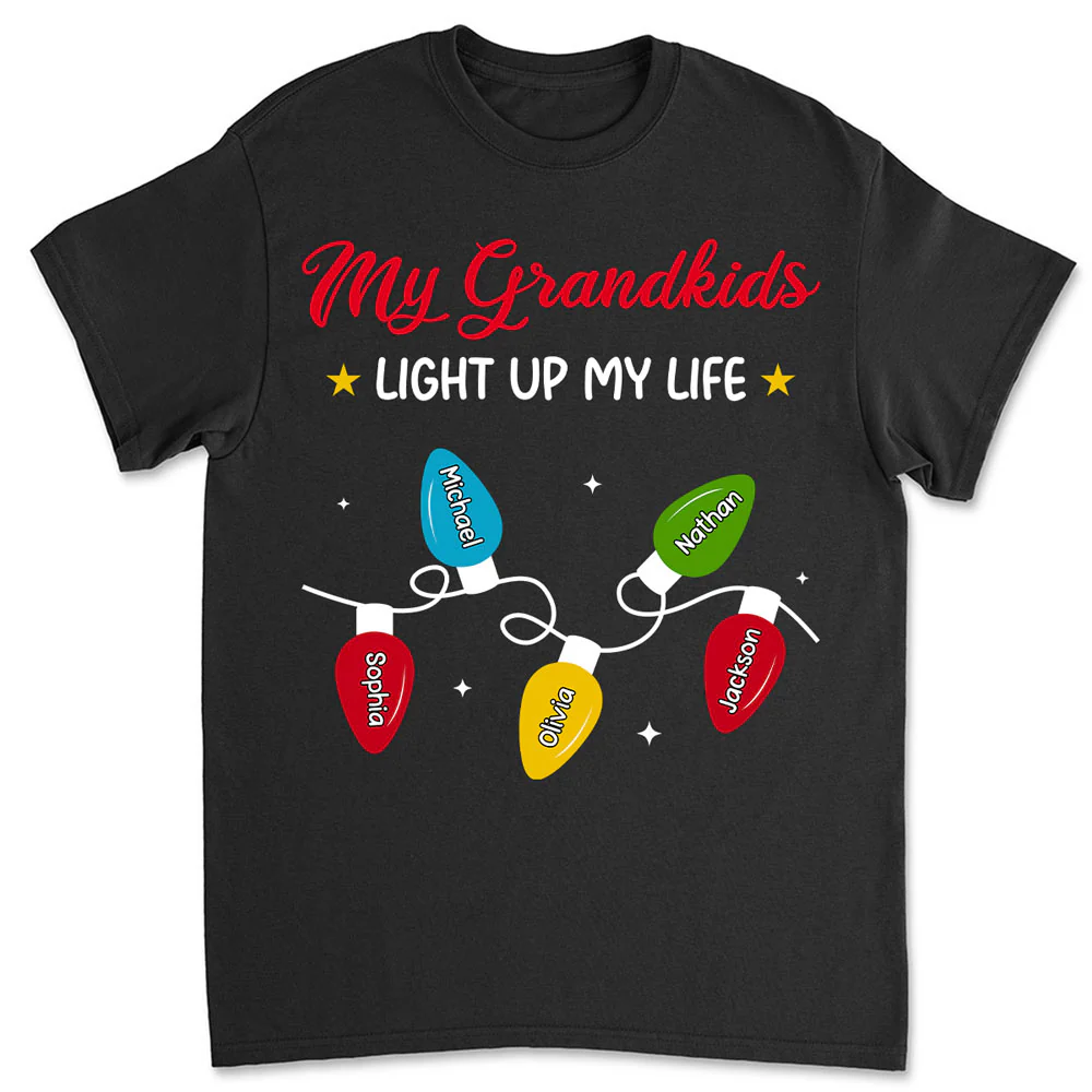 Grandkids Light Up My Life - Personalized Custom Shirt