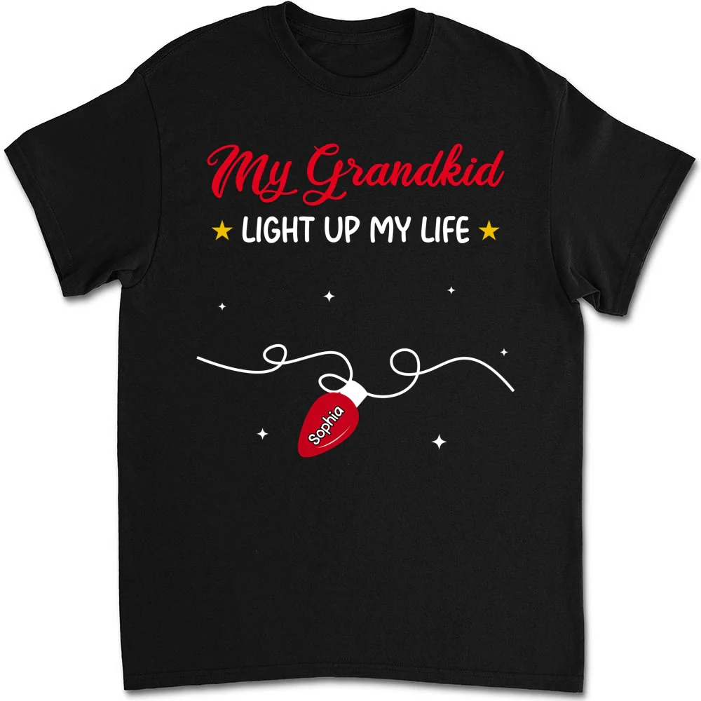 Grandkids Light Up My Life - Personalized Custom Shirt - Image 6