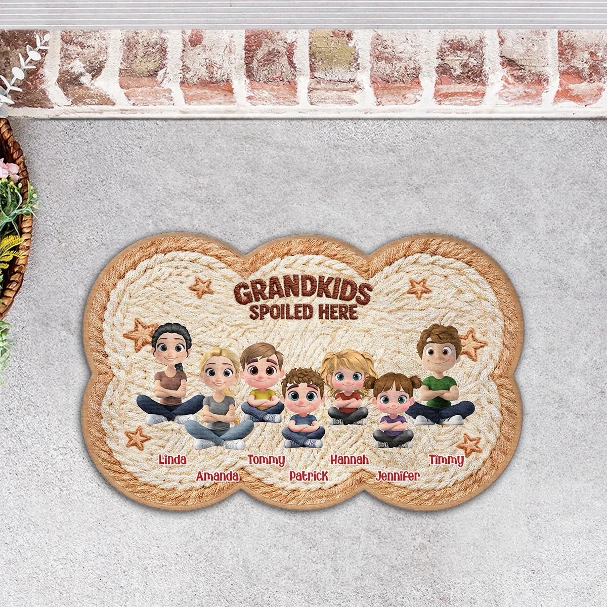 Grandkids Love And Laughter - Personalized Custom Doormat - Image 6