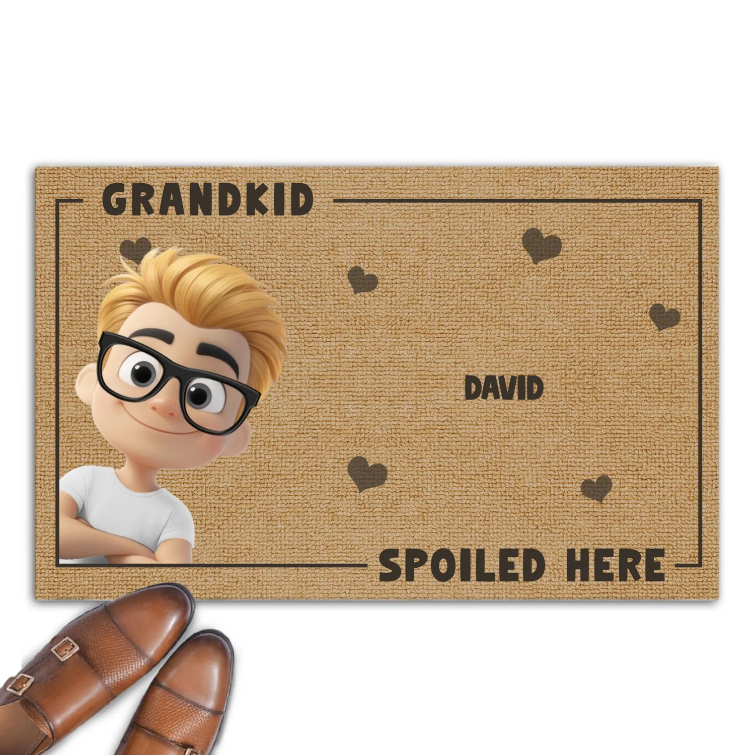 Grandkids Spoiled Here - Personalized Custom Doormat - Image 6