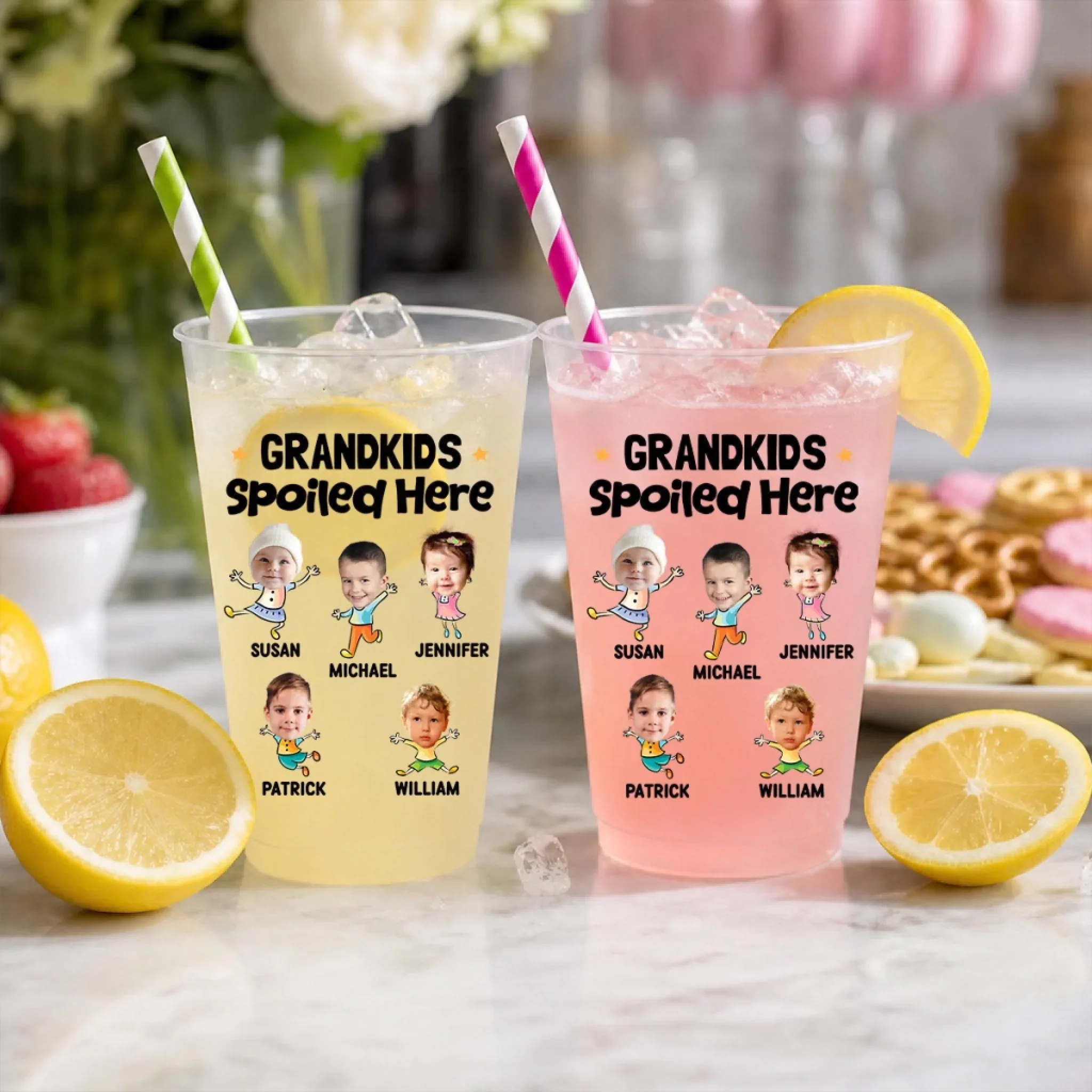 Grandkids Spoiled Here - Personalized Custom Frosted Cup - Image 5