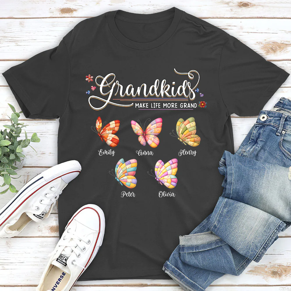 Grandma Butterflies - Personalized Custom Shirt - Image 4