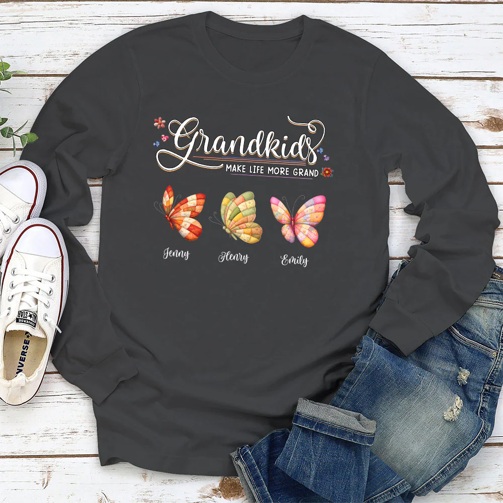 Grandma Butterflies - Personalized Custom Shirt - Image 7