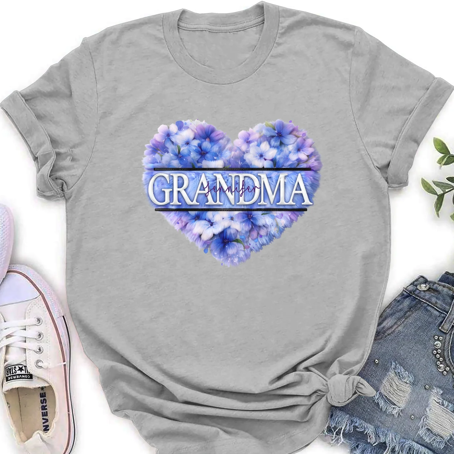 Grandma Custom Birth Month Flower - Personalized Custom Shirt - Image 16