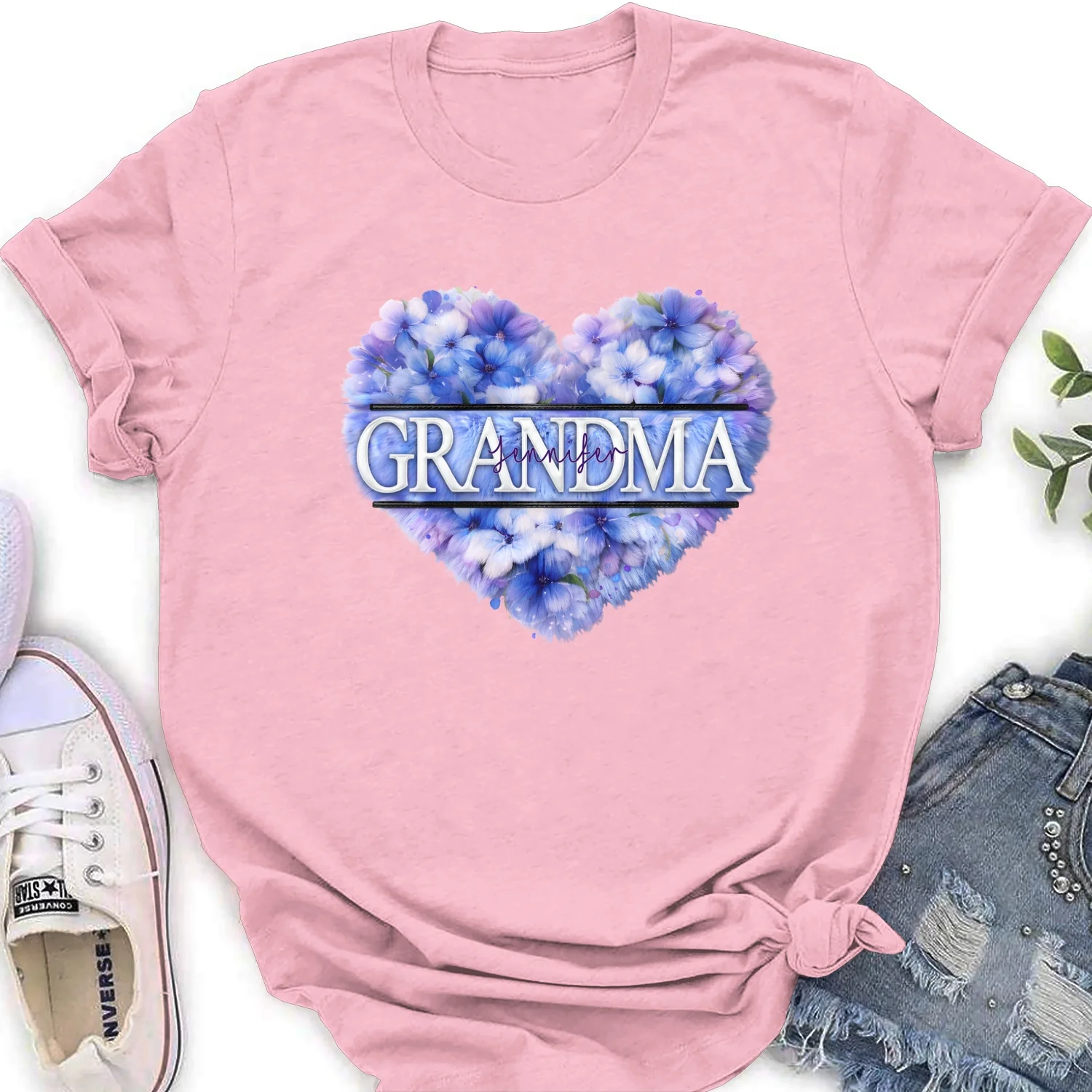 Grandma Custom Birth Month Flower - Personalized Custom Shirt - Image 17