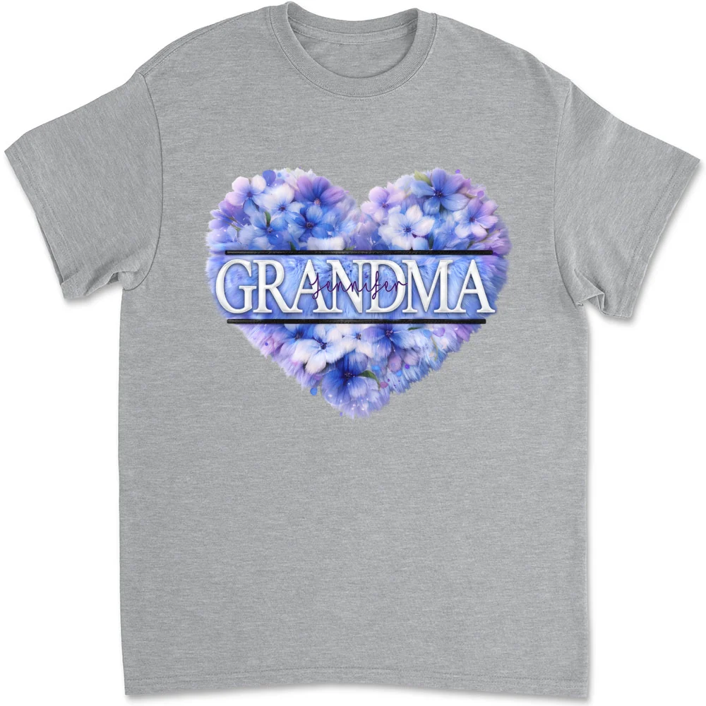 Grandma Custom Birth Month Flower - Personalized Custom Shirt - Image 6