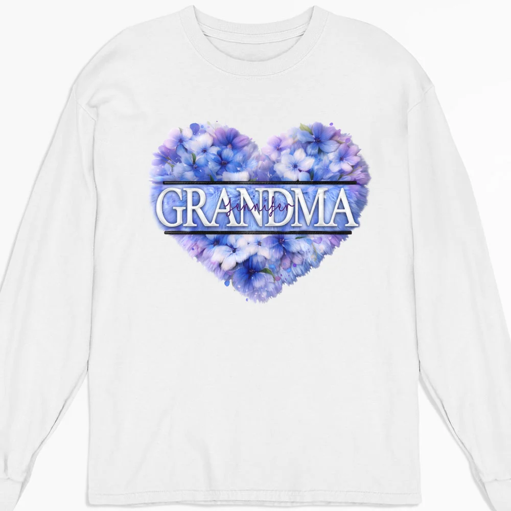 Grandma Custom Birth Month Flower - Personalized Custom Shirt - Image 9